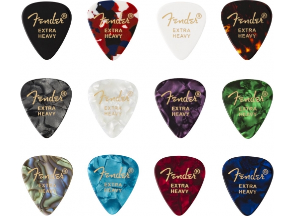 Fender 351 Shape Celluloid Medley Extra Heavy 12 Pack Fender 351 Shape Celluloid Medley Extra Heavy 12 Pack